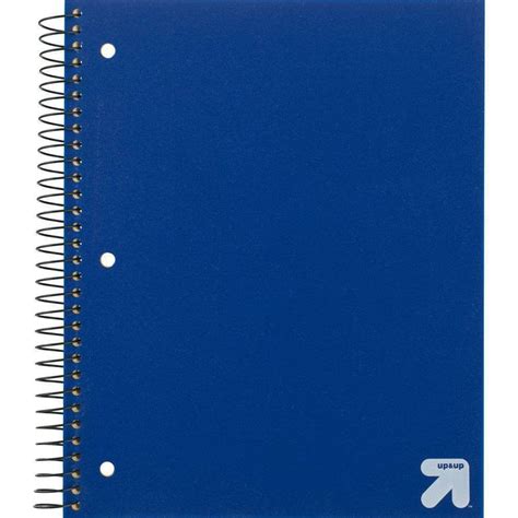 one subject spiral notebook with pockets